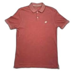 Banana Republic Red Preppy Polo Shirt Stretch Fit Cotton Blend Women's Medium